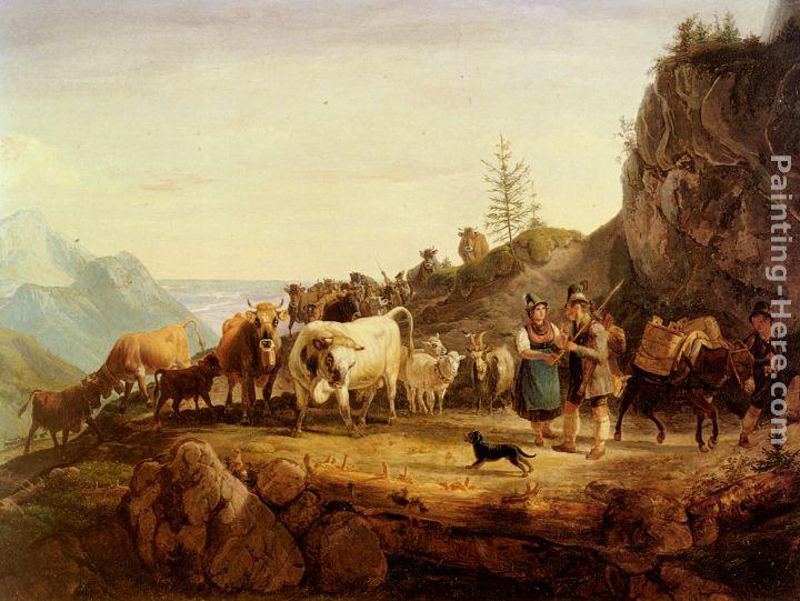 Friedrich Gauermann Canvas Paintings